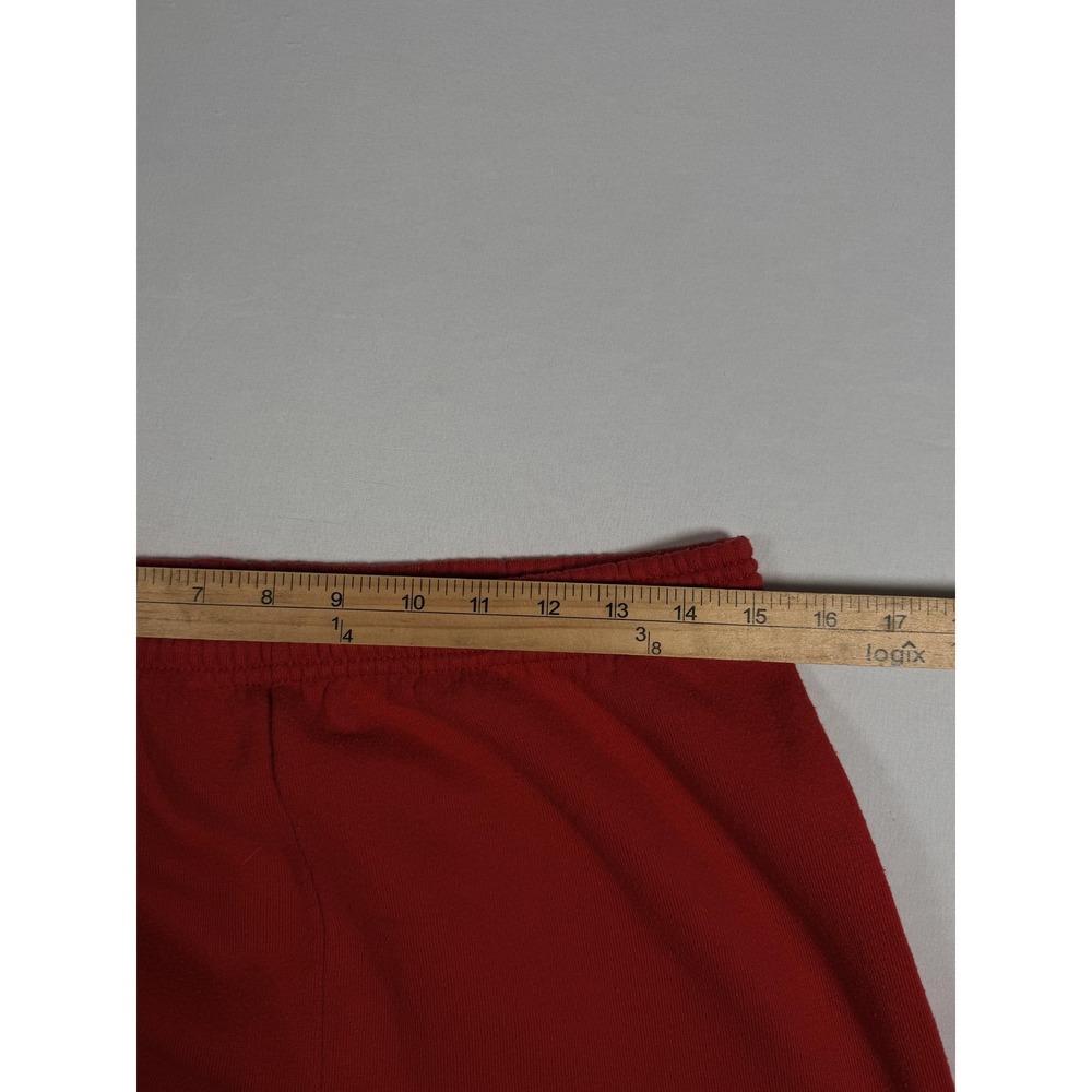 Vintage Jerzees Pants Mens Large Red Fleece Sweatpants Drawstring Elastic USA - Picture 13 of 15